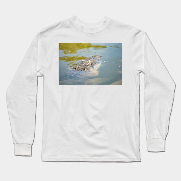 Cool Alligator Long Sleeve T-Shirt by KensLensDesigns